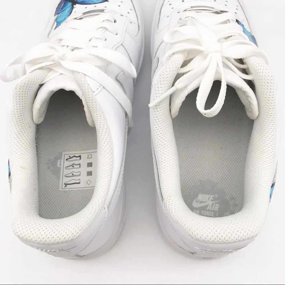 Nike Air Force 1 Custom Blue Butterfly Edition Size‎ 10